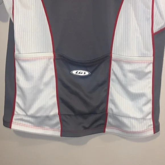 Reflective Louis Garneau Cycling Full Zip Jersey Shirt With 3 Pockets - Picture 5 of 6